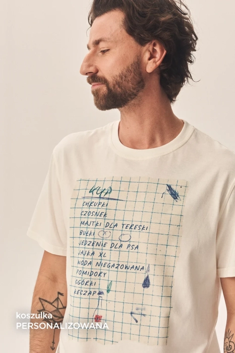 Koszulka PERSONALIZOWANA męska lista zakupów
