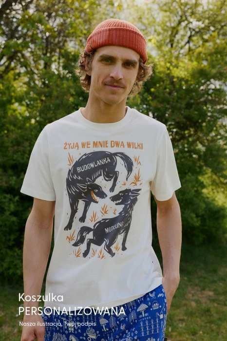 Dwa wilki koszulka PERSONALIZOWANA męska