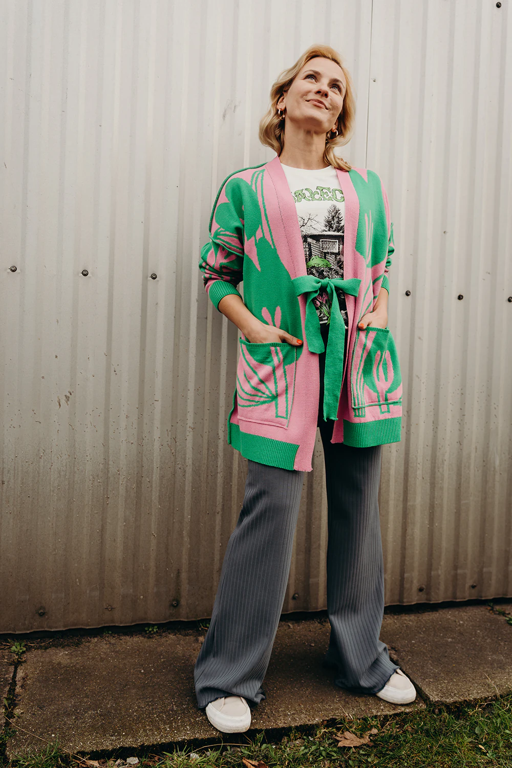 sweter dwustronny Tulipan
