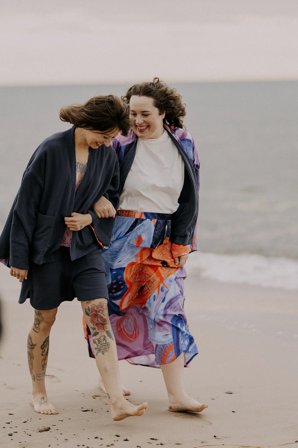 kimono dwustronne Motyle, Spódnica Motyle, szorty damskie, muślinowe Wczasy
